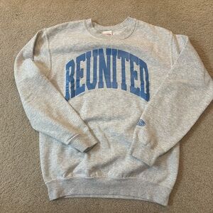 Reunited Gray and Blue Sweatshirt